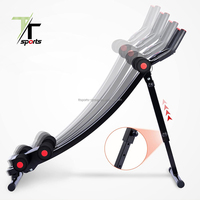 Appareil d'entraînement abdominal pliable pour la maison, équipement de musculation abdominale avec écran LCD, piste incurvée, capacité de charge de 150 kg