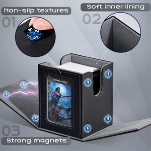 Boîte de rangement pour cartes de jeu FX, porte-cartes en cuir pour cartes TCG avec fenêtre et fermeture magnétique - Product Image 3
