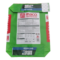 Sac tissé en PP personnalisé, résistant à l'humidité, avec poignée thermoscellée, pour emballage plastique de mastic de construction et de maïs - Vente chaude