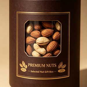 Boîte Cadeau Premium pour Noix, Emballage en Tube en Carton, Estampage à Chaud Doré, Carton Duplex Recyclable, Contenant Cadeau Artisanal - Product Image 5