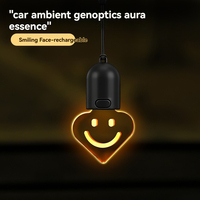 Ampoule Cœur Souriant à Succès pour Éclairage d'Ambiance Automobile, Décoration de Rétroviseur de Voiture Sans Câblage
