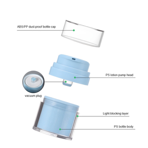 Pot de crème sous vide rechargeable et recyclable, idéal pour les voyages, flacon pompe sans air en plastique vide, haut de gamme, pour masque facial et sérum de soin de la peau - Product Image 3