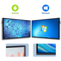 Tableau blanc interactif intelligent 4K de 86 pouces, panneaux plats pour l'enseignement intelligent, moniteurs LCD 40 points pour l'éducation scolaire et les entreprises