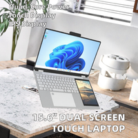 2 Laptop Layar Sentuh dengan Desain Layar Ganda, Notebook Portabel untuk Bisnis dan Produktivitas, OEM ODM, Komputer yang Dapat Dikustomisasi