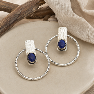 Orecchini Vintage a Forma di Martello Blu per Donne, Gioielli di Moda a Doppio Uso - Product Image 3