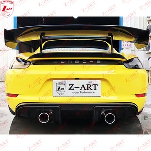 Ala trasera de fibra de carbono para coche, Alerón trasero de fibra de carbono Z-ART 718 para Boxster <span class=keywords><strong>GT</strong></span> <span class=keywords><strong>4</strong></span>, Cayman, 718 - Product Image 5