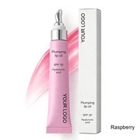 Huile à Lèvres Hydratante Végane 20ML Marque Privée OEM SPF 30 Repulpeur de Lèvres à l'Acide Hyaluronique Tube Souple Maquillage Épicé