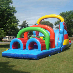 Castillo Inflable GMY con Palmeras Tropicales, Tobogán y Piscina, Circuito de Obstáculos para Niños y Adultos, Negocio de Alquiler - Product Image 4