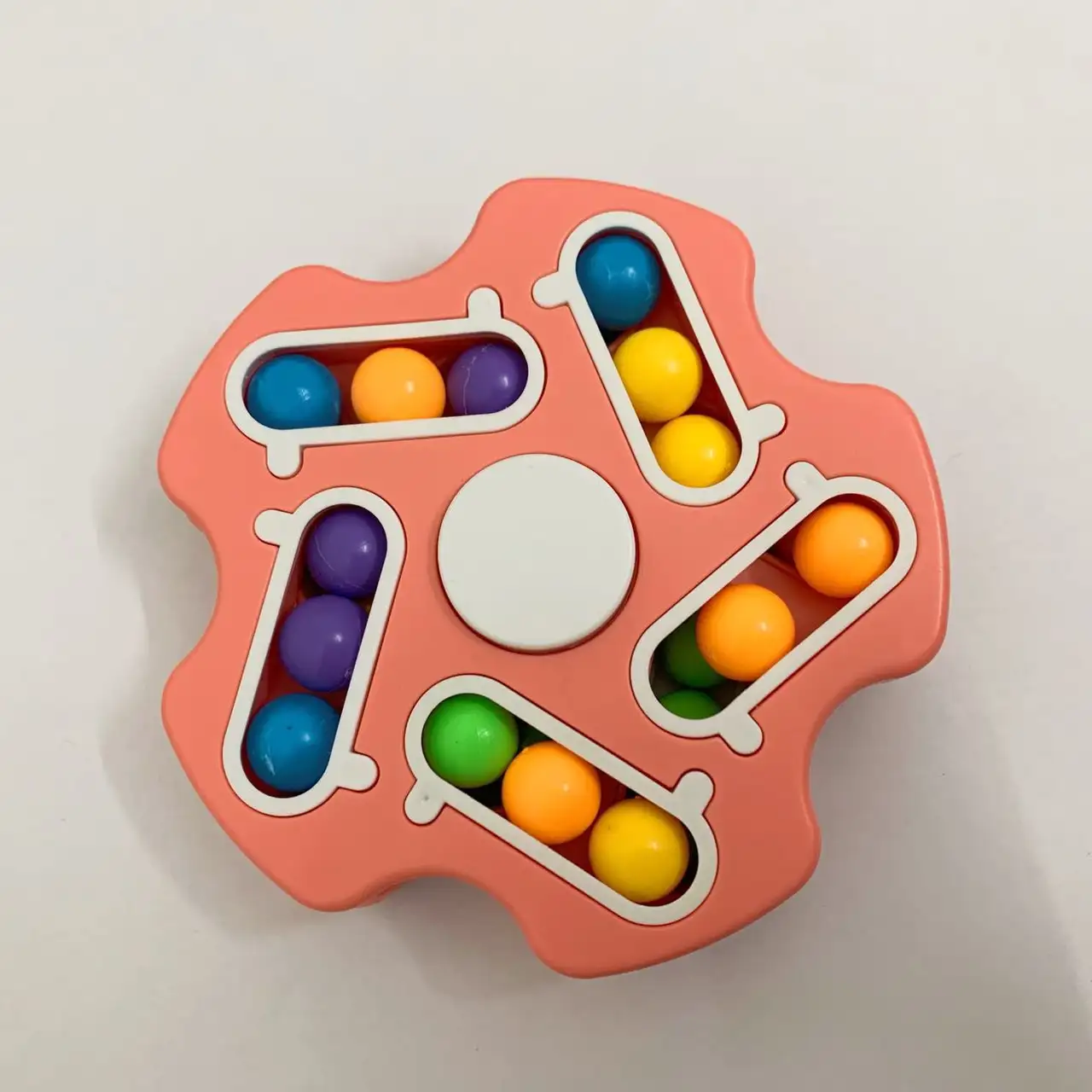 Puzzle di decompressione antistress Fidget Spinning giocattolo rotante cubo di fagioli magici