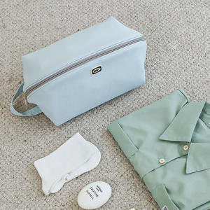 Nouvelle trousse à cosmétiques en coton et nylon, blanc cassé, portable, étanche, pour voyages d'affaires et utilisation en extérieur - Product Image 4