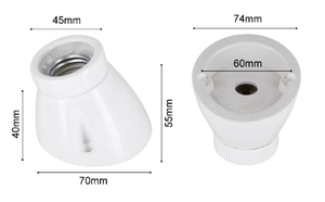 Giá Đỡ Đèn Trần Gốm Cổ Điển E27 Giá Đỡ Bóng Đèn Sàn E27 Ổ Cắm Đèn Tường E27 Bằng Sứ Cổ Điển - Product Image 2