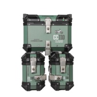 Porte-bagages arrière et boîte latérale en aluminium étanche pour moto CC110, triple compartiment