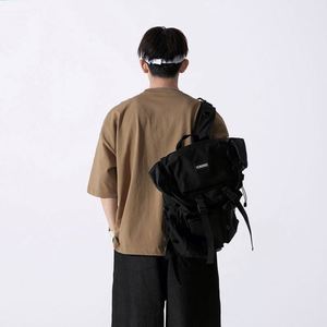 230GSM High-end Round Collar Pocket T-shirt Custom Oversized 100% Cotton Short Sleeve Printed logo - Product Image 5