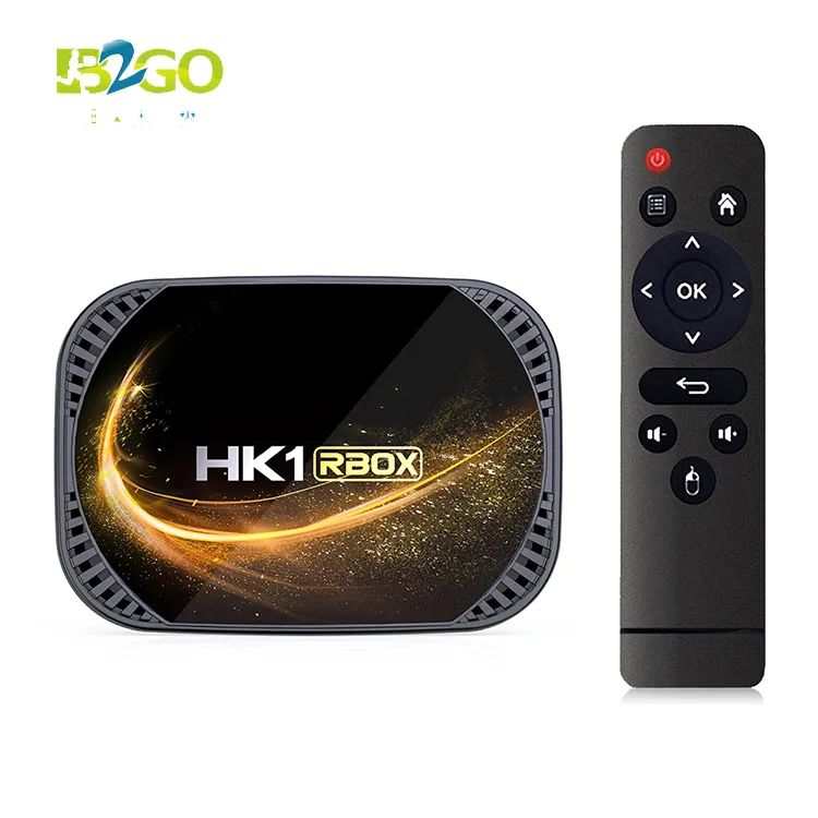 OEM menyesuaikan HK1 Rbox X4S Amlogic S905X4 Quad Core 4K Android Tv Box 2GB 16GB Smart kotak TV