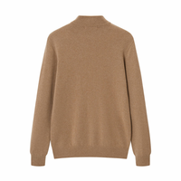 Pull en cachemire pour homme, col montant, manches longues, léger, tricot de luxe, basique pour l'automne