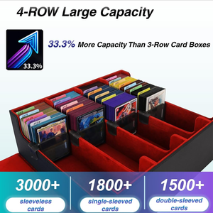 Caja para Cartas Commander Modelo K184_4, 24 Separadores de PU, Capacidad para 2400 Cartas, Compatible con TCG <span class=keywords><strong>Onmyoji</strong></span> PTCG, Regalo para Coleccionistas - Product Image 4