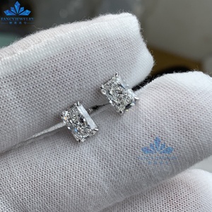 Pendientes de Diamantes de Oro de 10K y 14K para Mujer, D VVS, Creados en Laboratorio, 0.5CT-3CT, Corte Pera Ovalado, Pendientes de Oro Solitario Cultivados en Laboratorio - Product Image 5