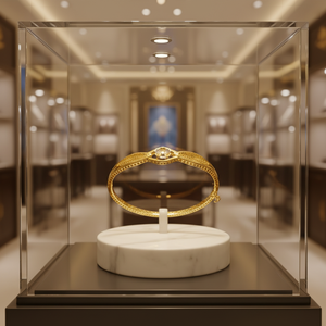 Bracelet en or élégant avec un motif de feuilles et de fleurs complexe pour femmes, bijoux légers et élégants pour un usage quotidien par Kinnova Jewels - Product Image 2