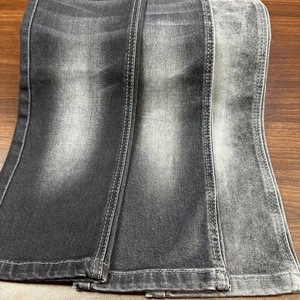 Tissu denim sergé éponge Lizhi XH5033K-1A noir, 42% coton, 56% polyester, 2% élasthanne, extensible, pour sacs, rétrécissement transversal 2-3% - Product Image 5