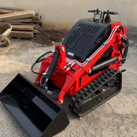 Mini Skid Steer Loader T360 dengan Track Karet, 941kg, Compact Track Loader, Bucket 0.1M3, EPA EURO5 untuk Pekerjaan Tanah