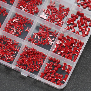 Anke La Red Bow Nail Art Accessories New Year Burgundy Three-dimensional <strong>Resin</strong> Bow Tie Wearable Diamond Small Hot Girl Zhejiang - Product Image 3