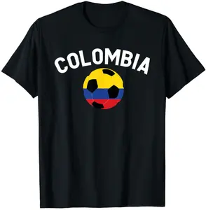 Cheap Price Custom Funny Print Colombia Soccer Sports T Shirt Gym Men Quick Dry Black Cotton Breathable Shirts Wholesale For Men