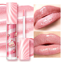 Gloss à lèvres hydratant effet gel brillant, repulpant et hydratant, parfum fruité, longue tenue, transparent, pour un maquillage des lèvres éclatant – Marque privée