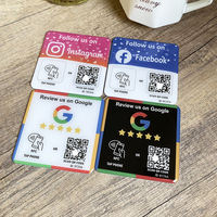 Etiquetas NFC de Reseña de Google de 13.56MHz, Resistentes al Agua, de Epoxi Acrílico, Placa NFC para Reseñas de Google