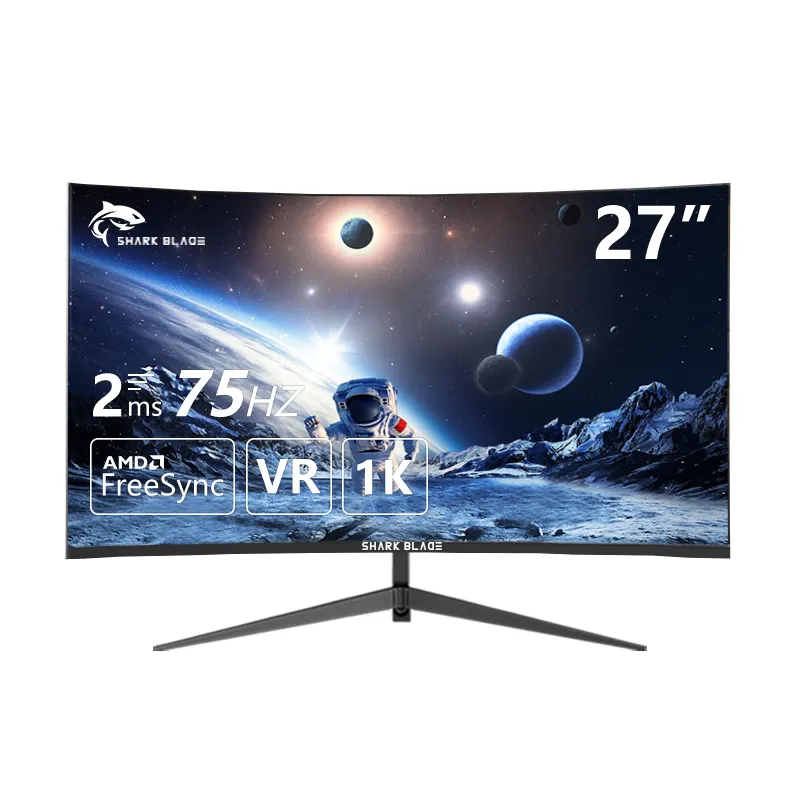 27 אינץ 'ips שולחן העבודה הוביל צג מחשב 75hz 100hz 144hz 165hz צג המשחקים המעוגל