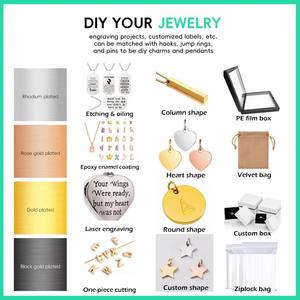 Cadeau <span class=keywords><strong>pour</strong></span> la fête des mères, collier avec pendentif médaille en acier inoxydable plaqué or 18 carats, personnalisable, avec inscription de prière et souvenir de <span class=keywords><strong>maman</strong></span> et bébé - Product Image 5