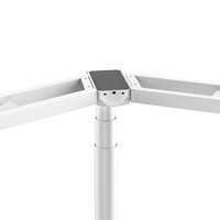 Bureau debout électrique réglable en forme de L de la série JIECANG Home Office avec matériau métallique