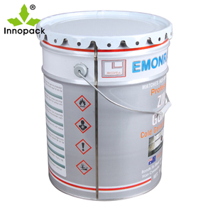 Biểu Tượng Tùy Chỉnh 20L Lớp Phủ Kim Loại Xô Mở Đầu Với Hoa Cạnh Lug Nắp - Product Image 2