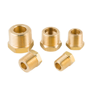 Xiangjia Machinery Brass Hex Bushings Pipe Fittings Threaded Sleeve 14mm 18mm 34mm 38mm Construction Industry Use - Product Image 1
