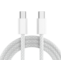 Câble Type C vers Type C 60W, charge rapide, câble de données tressé Type C pour iPhone 15 16 Samsung Huawei, accessoires pour téléphone