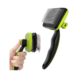 Spazzola professionale per cani e gatti-strumento autopulente per toelettatura animali domestici, rimuove i peli dal pelo lungo/corto - Product Image 1