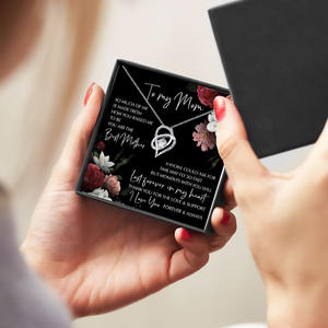 SC vendita calda ti amo fino alla <span class=keywords><strong>luna</strong></span> e collana posteriore regalo per la festa della mamma collana in <span class=keywords><strong>argento</strong></span> con cuore <span class=keywords><strong>d</strong></span>'amore vuoto con scatola di carte - Product Image 6