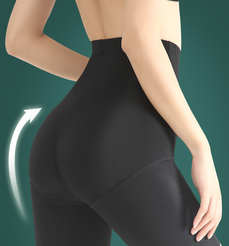 High-Waist Tummy-Control Brief (LJ-8069): side profile showing zones and edge stability