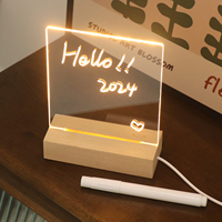 Tableau mémo acrylique 3d Creatives Diy 3d Led Night Light Rectangle Base Board Light For Bedroom Decorate
