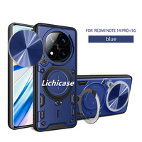 Lichicase fort aimant anneau béquille couverture arrière Mobile pour Redmi Note 15 15 Pro TPU PC étui rigide antichoc