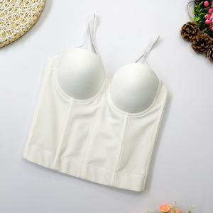 Push up <strong>Bralet</strong> Women's Corset Bustier Bra Night Club Party Long Sexy Cropped Top Vest Plus Size Tank Top - Product Image 1
