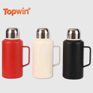 Thermos de voyage grande capacité 1200ml/42oz, tasse portable avec filtre à pression, ceinture de transport, bouilloire d'extérieur en acier inoxydable - Product Image 1