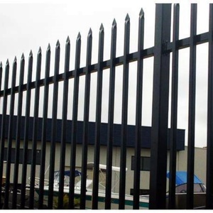 Pannello di Recinzione in Ferro per Giardino, Recinzione in Tubi di Acciaio per Esterni, Recinzione di Sicurezza in Ferro Battuto Nero Zincato con Parte Superiore Piatta - Product Image 5