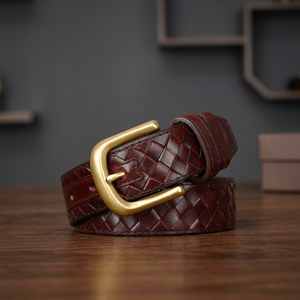 Ceinture en cuir de vachette personnalisable pour soirée, largeur et longueur ajustables, boucle carrée en acier, durable, écologique, légère et respirante BS - Product Image 2