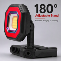 Lampe de travail magnétique mini USB rechargeable haute puissance, étanche, ultra-lumineuse, pour extérieur, autonomie 2-10h, base réglable à 180°, idéale pour la randonnée et la pêche
