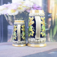 Chope à bière en porcelaine de style américain classique avec couvercle en aluminium, compatible lave-vaisselle, écologique, cadeau idéal pour les fêtes