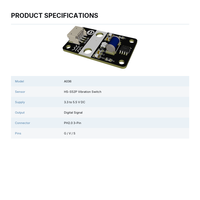 Module de capteur de vibrations haute sensibilité, détection numérique des impacts et mouvements, carte à 3 broches pour alarme de sécurité Arduino