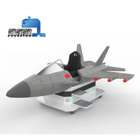 Simulador de Vuelo de Aeronaves VR para Uso Comercial en Interiores, Simulador de Vuelo 9D de Fácil Operación, Color Blanco