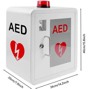 Armoire à pharmacie murale personnalisée en métal premiers soins défibrillateur AED stockage clé alarme lumière stroboscopique d'urgence SL-2 Superluck - Product Image 1