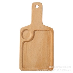 ถาดเสิร์ฟไม้ไผ่สำหรับชีส ขนมปัง ของว่าง สไตล์เรียบง่าย ใช้ในครัว - Product Image 5