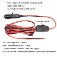 Câble de charge pour allume-cigare mâle à 8mm à œillet 16AWG Câble d'alimentation pour allume-cigare